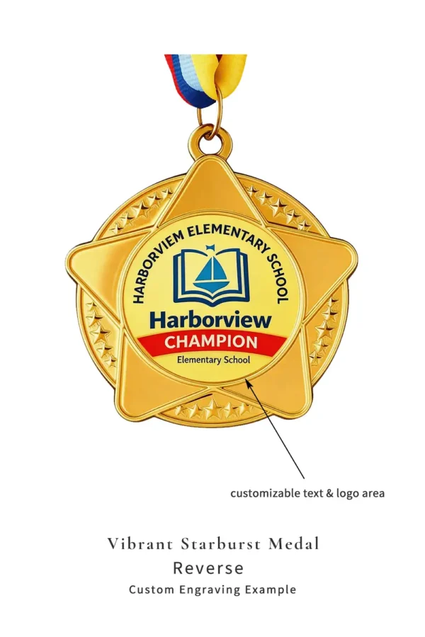Vibrant Starburst Medal