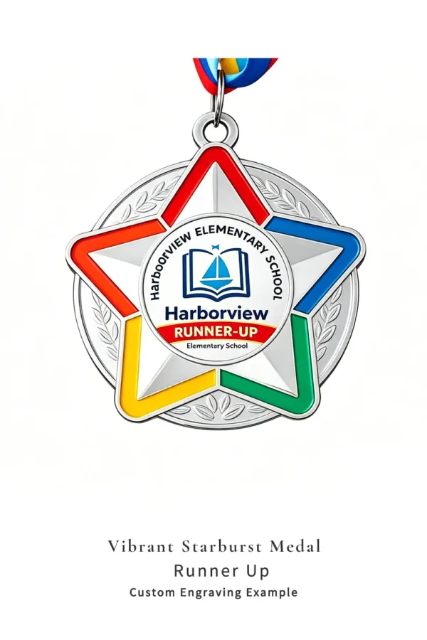 Vibrant Starburst Medal