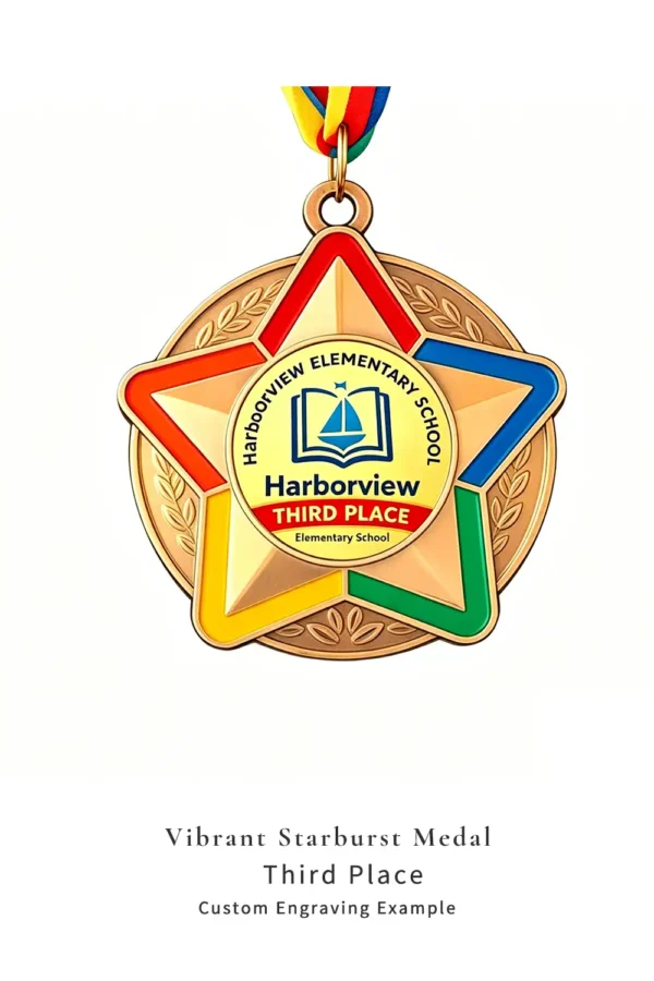Vibrant Starburst Medal