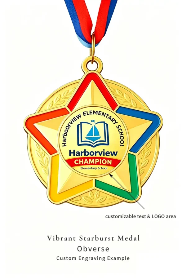 Vibrant Starburst Medal